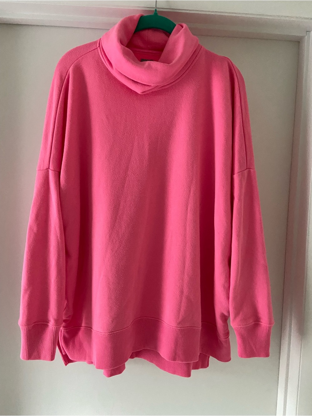 aerie Hot Pink Cowl Neck Oversized Sweater